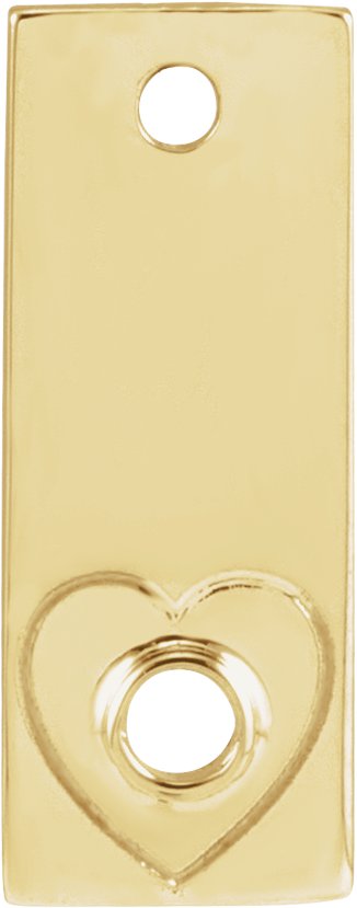 Engravable Heart Bar Dangle