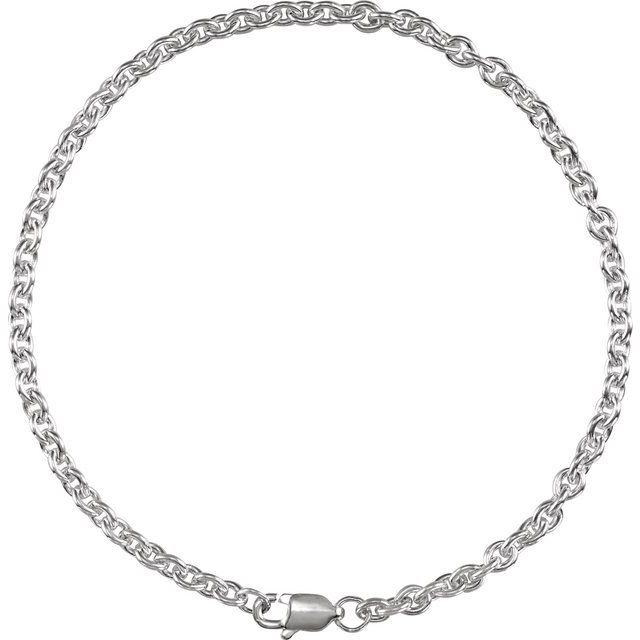 Sterling Silver 2.8 mm Cable 7 Chain