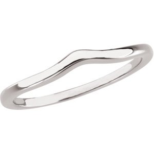 14K White Band for 5.8 mm Engagement Ring