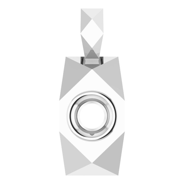 Geometric Bezel-Set Solitaire Pendant