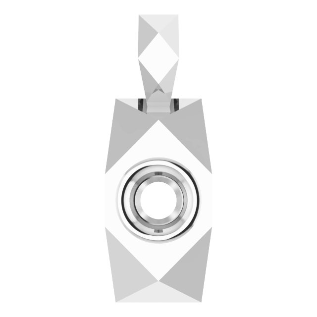 Geometric Bezel-Set Solitaire Pendant