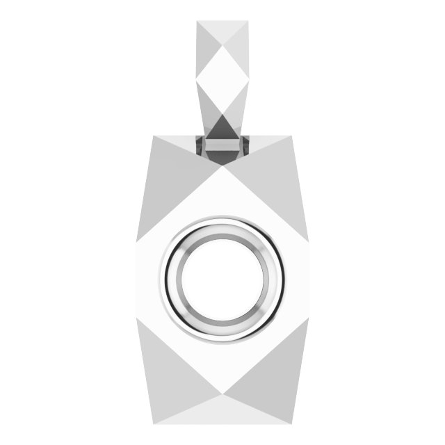 Geometric Bezel-Set Solitaire Pendant