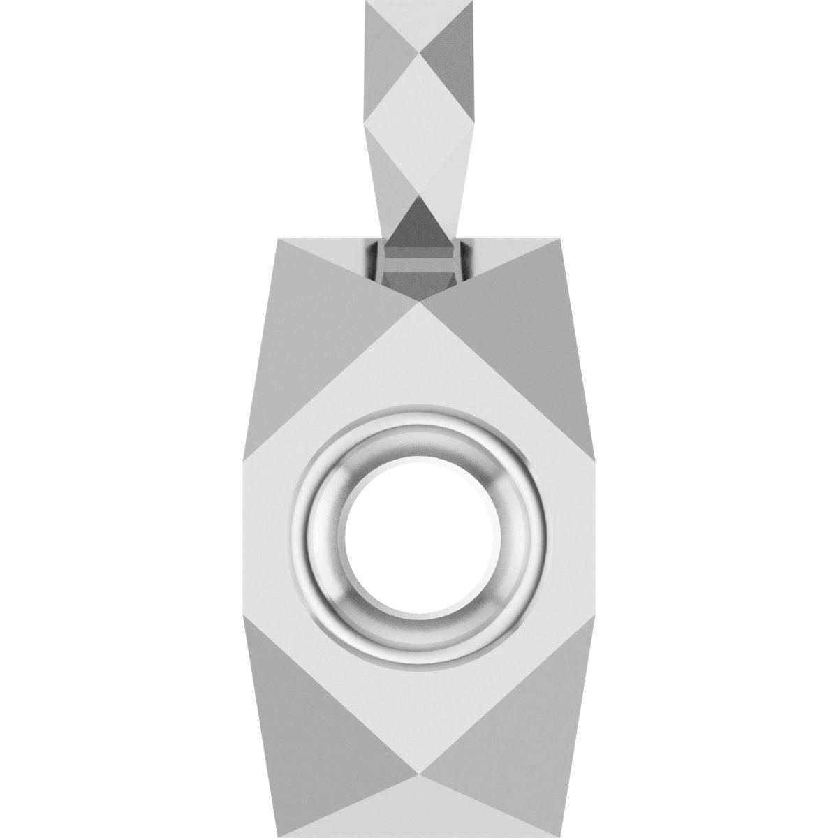 Geometric Bezel-Set Solitaire Pendant