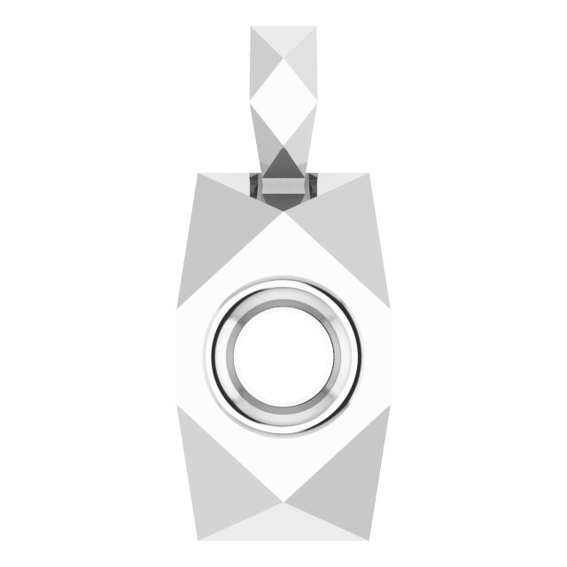 Geometric Bezel-Set Solitaire Pendant