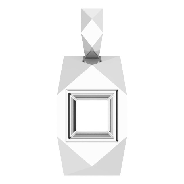 Geometric Bezel-Set Solitaire Pendant