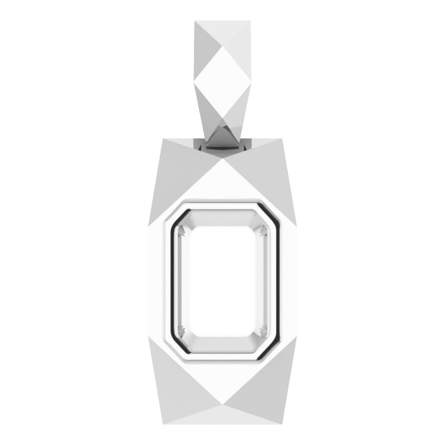 Geometric Bezel-Set Solitaire Pendant