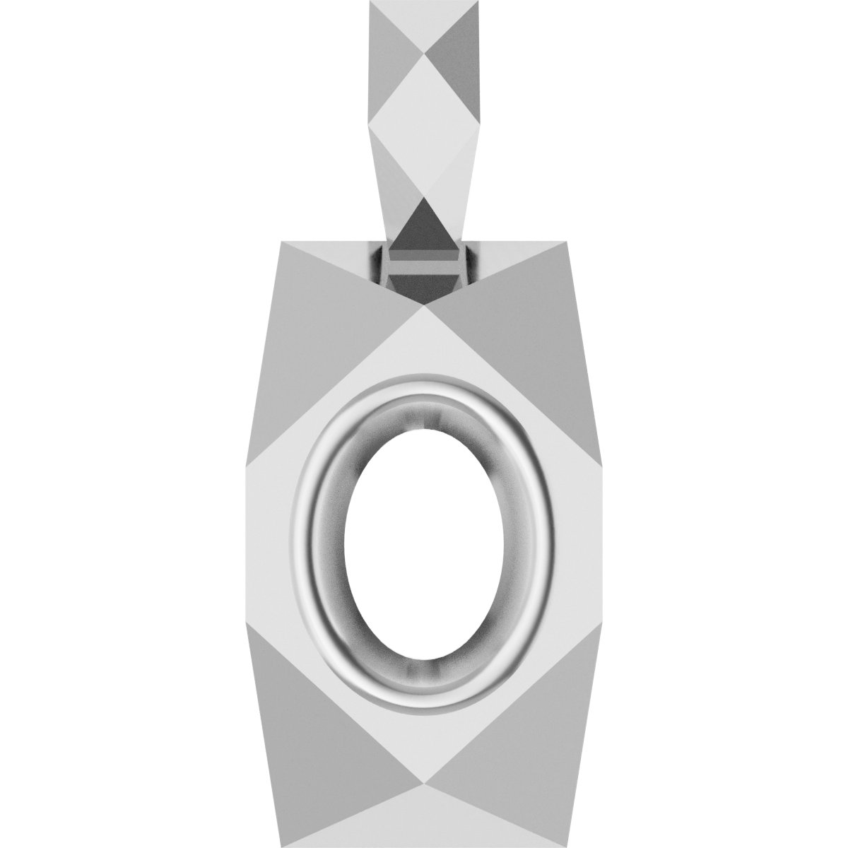 Geometric Bezel-Set Solitaire Pendant