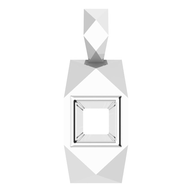 Geometric Bezel-Set Solitaire Pendant