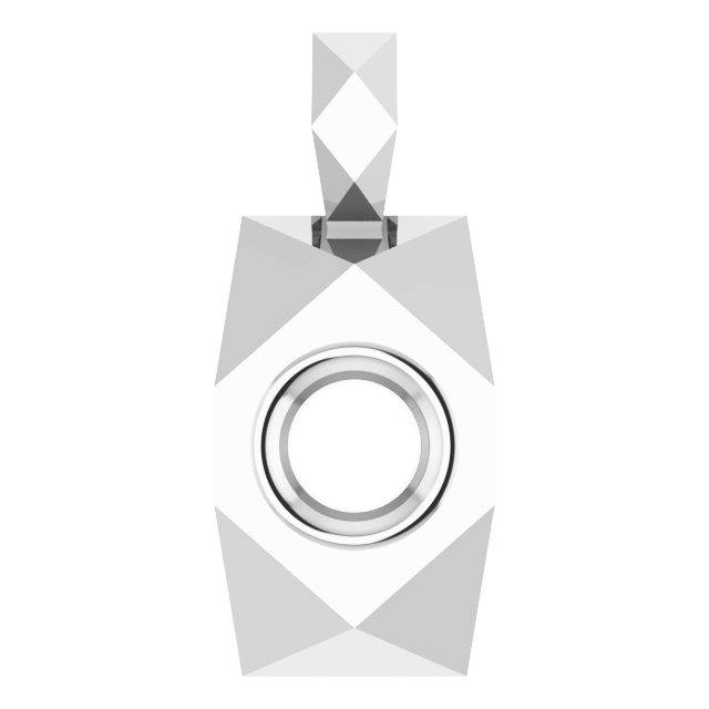 Geometric Bezel-Set Solitaire Pendant