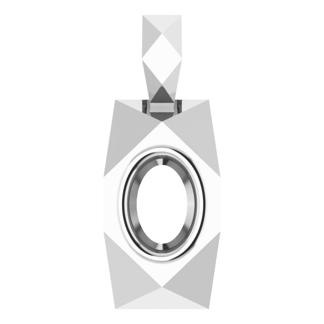 Geometric Bezel-Set Solitaire Pendant