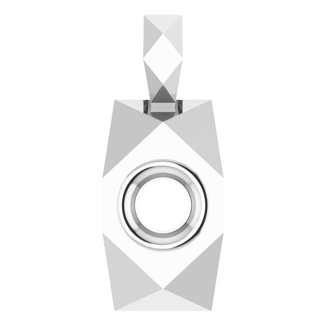Geometric Bezel-Set Solitaire Pendant