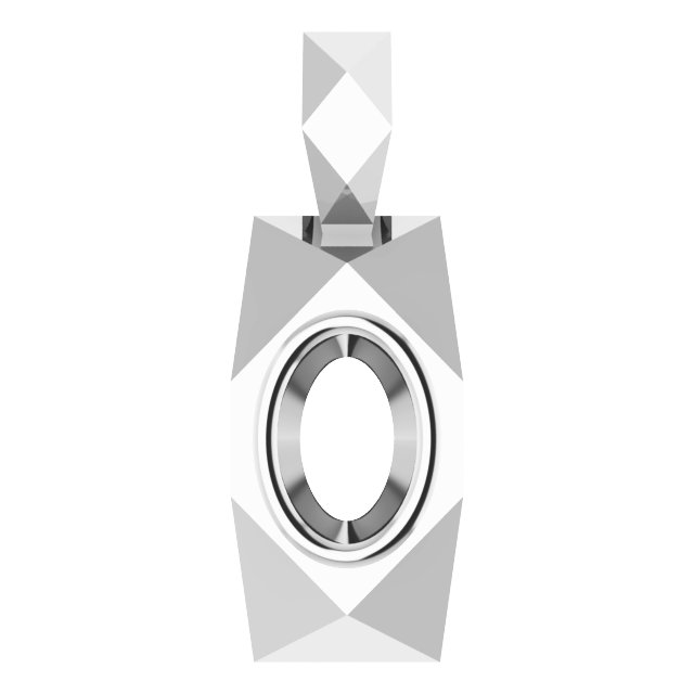 Geometric Bezel-Set Solitaire Pendant