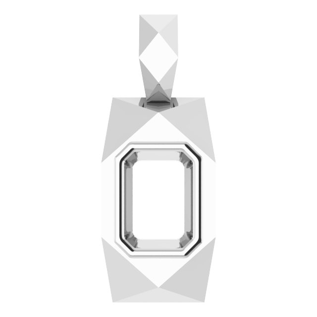 Geometric Bezel-Set Solitaire Pendant