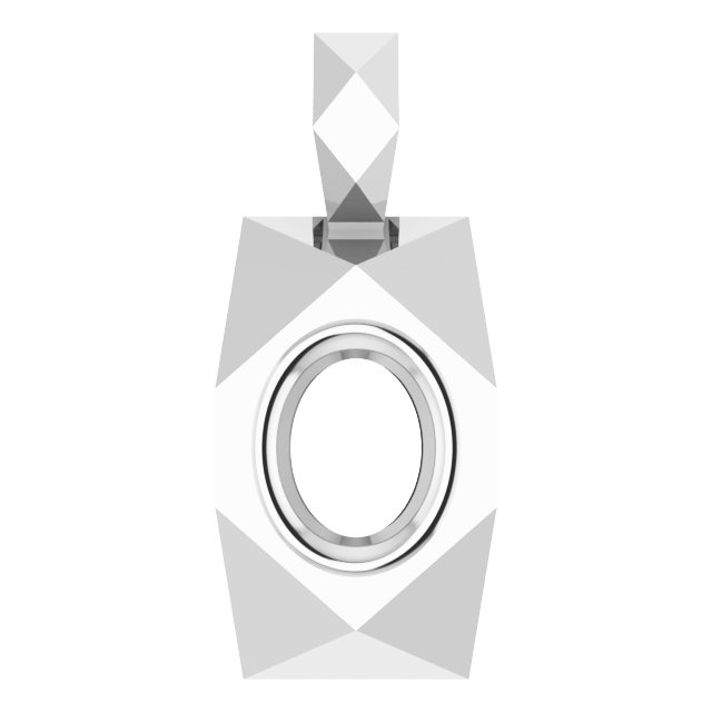 Geometric Bezel-Set Solitaire Pendant