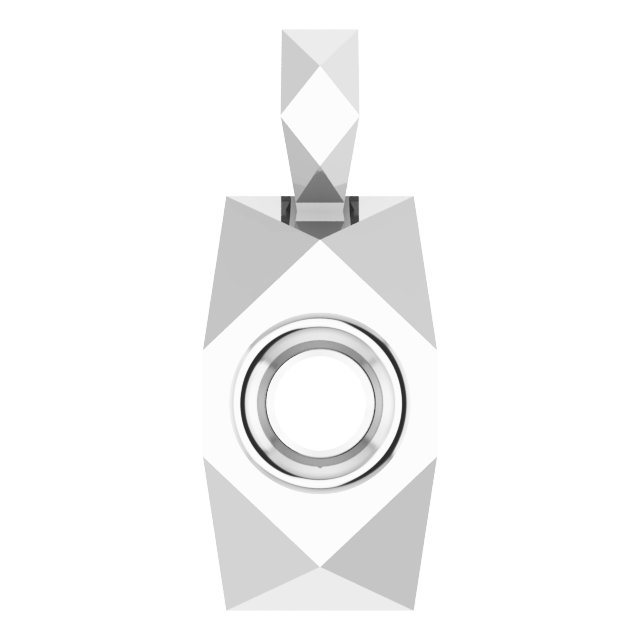 Geometric Bezel-Set Solitaire Pendant