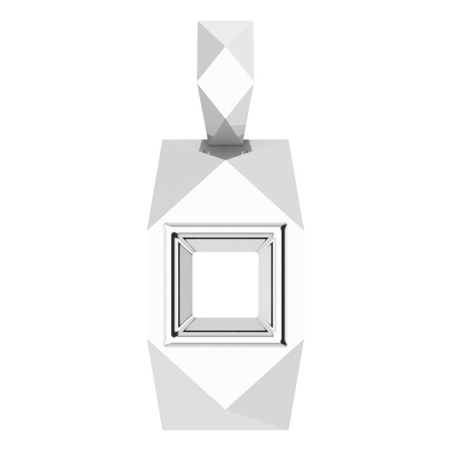 Geometric Bezel-Set Solitaire Pendant