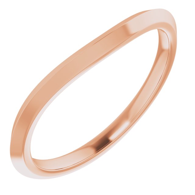14K Rose Band for 4.4 mm Round Ring