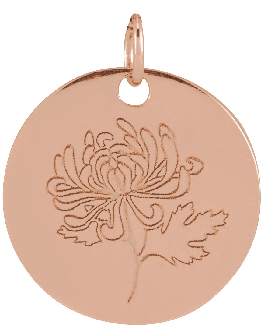 Birth Flower Necklace or Pendant
