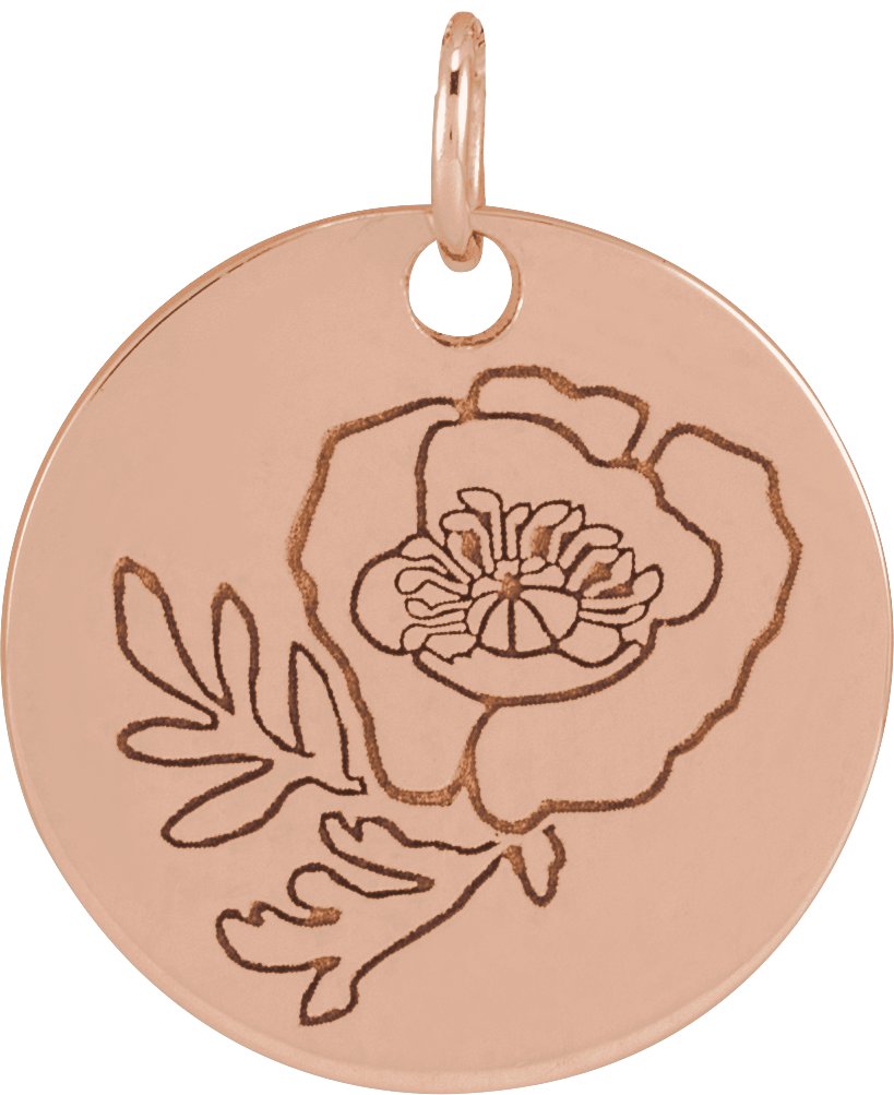 Birth Flower Necklace or Pendant