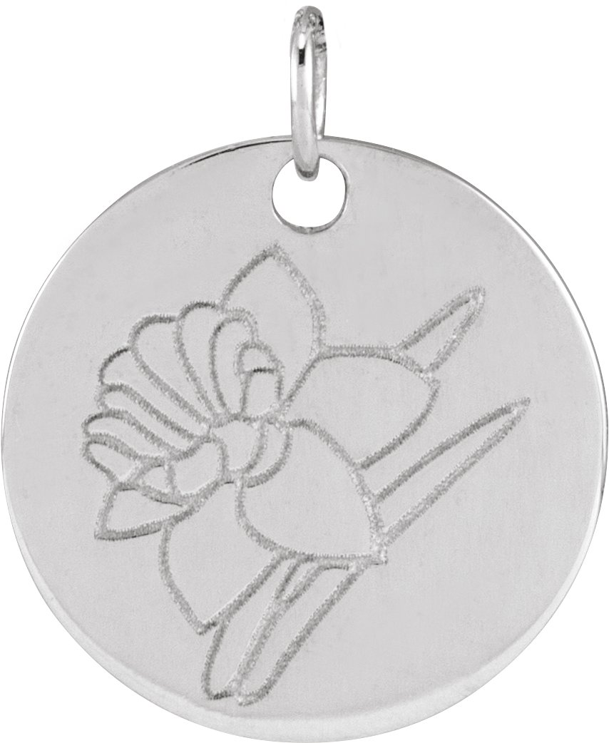 Sterling Silver Daffodil March Birth Flower Pendant