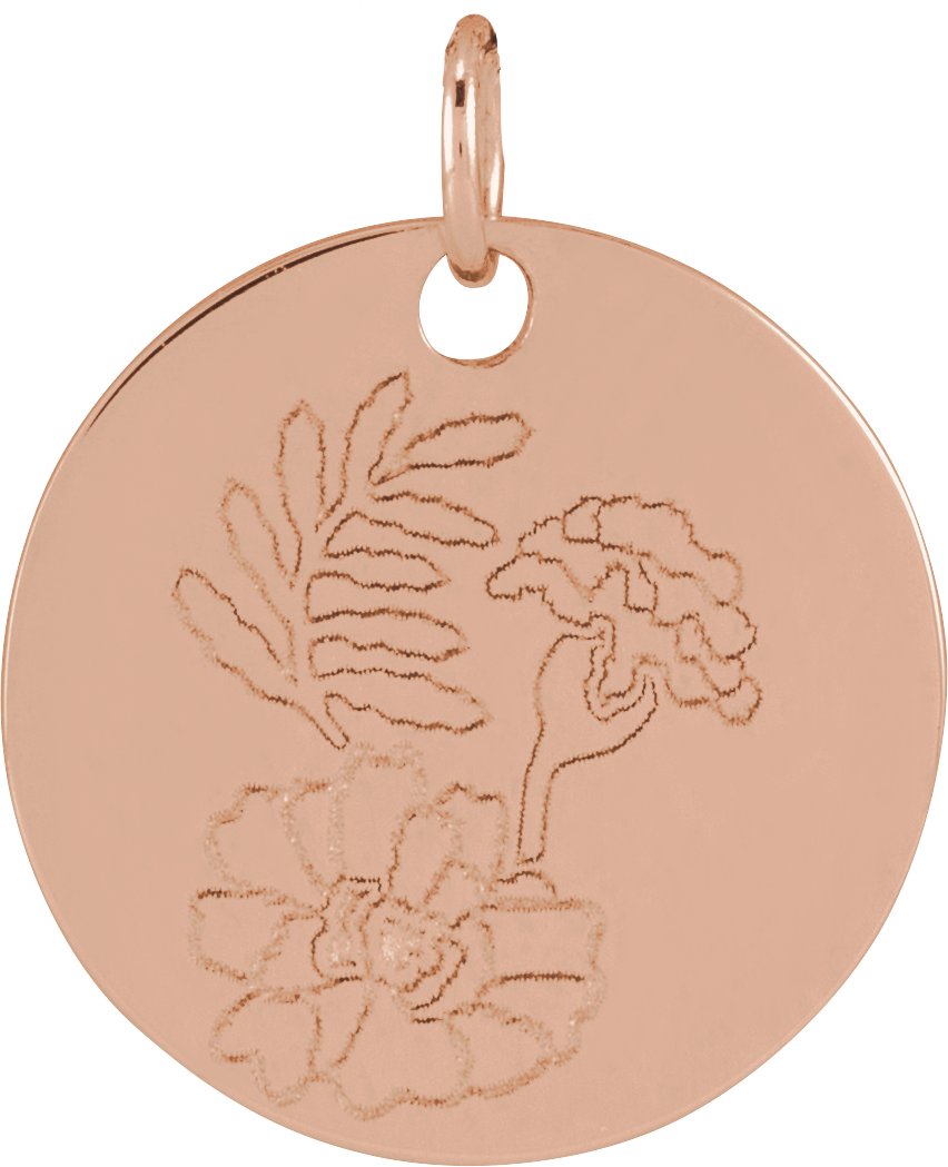 Birth Flower Necklace or Pendant