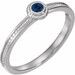 14K White Lab-Grown Blue Sapphire Family Stackable Ring