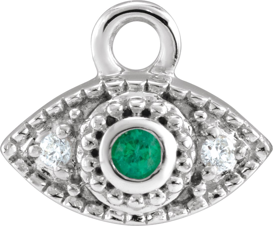 Petite Pavé® Evil Eye Dangle