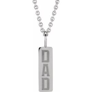 Sterling silver deals dad necklace