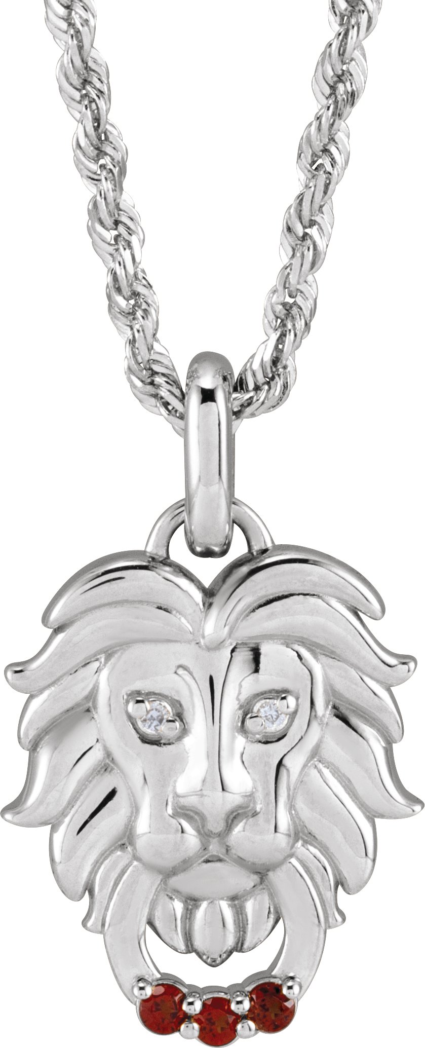 Accented Lion Necklace or Pendant