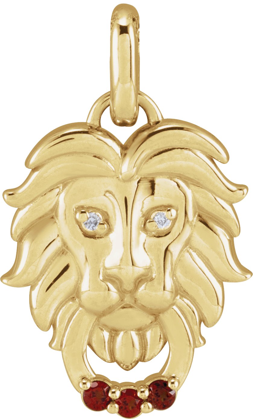 Accented Lion Necklace or Pendant