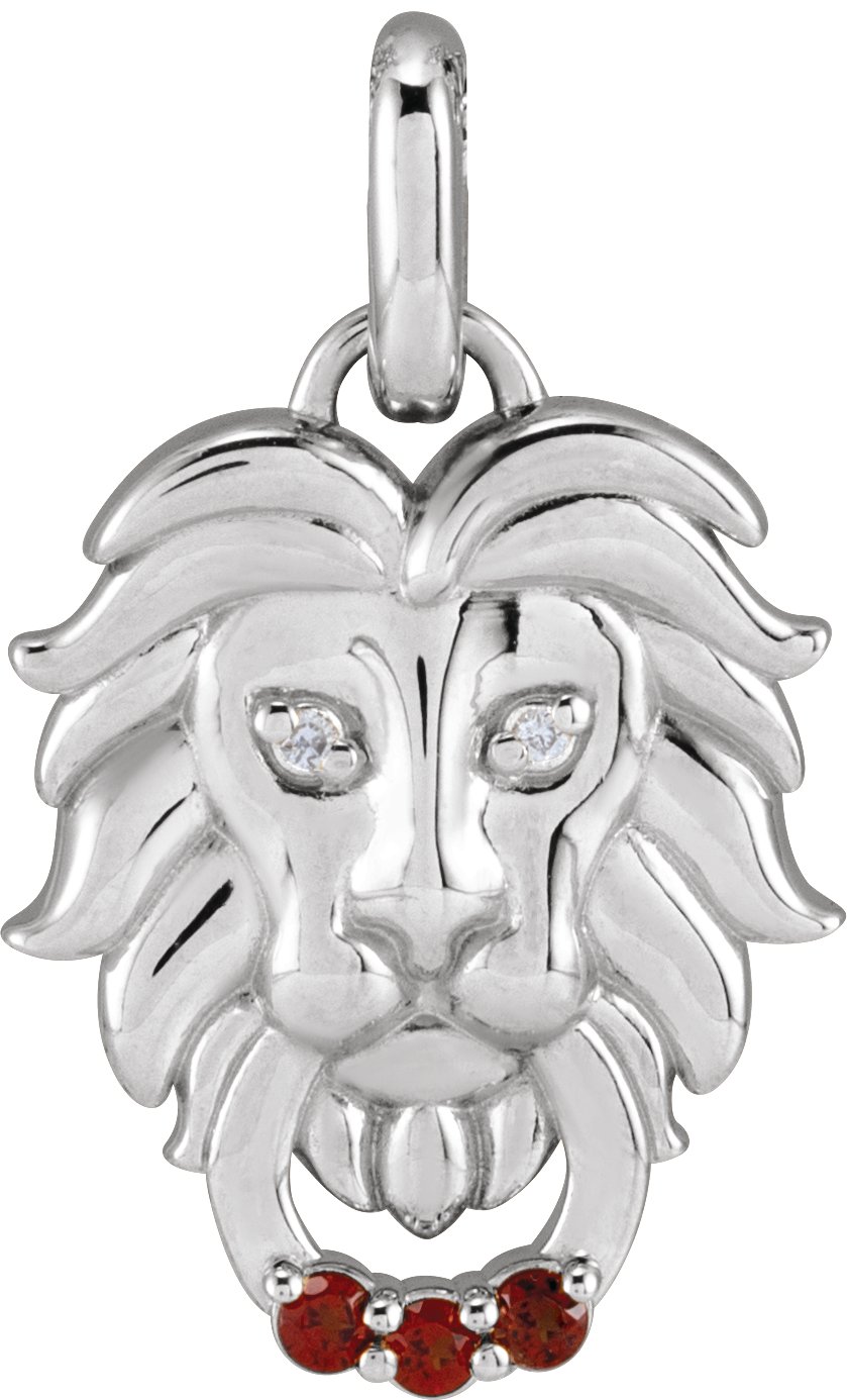 Accented Lion Necklace or Pendant