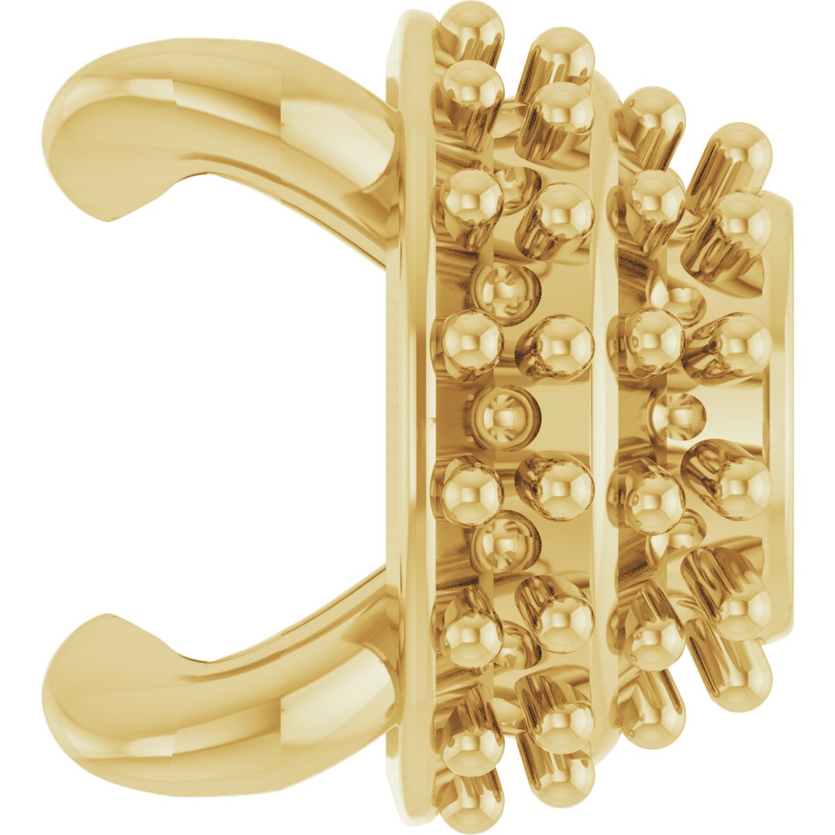 Round 4-Prong Pre-Notched Claw Hidden Halo-Style Earring Setting