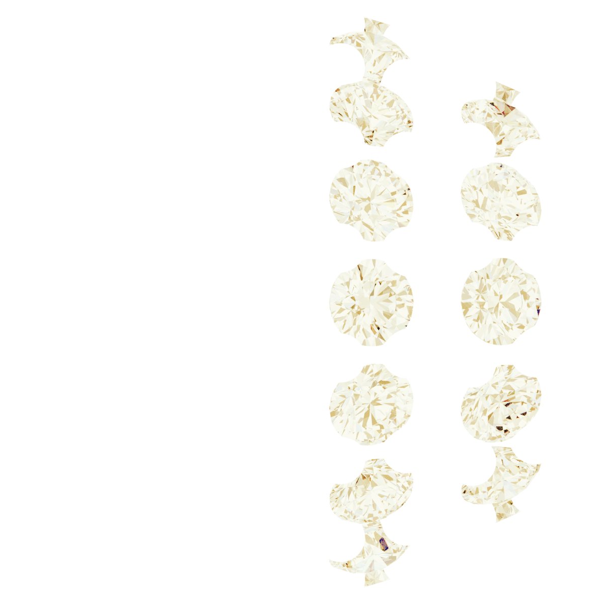 Round 4-Prong Pre-Notched Claw Hidden Halo-Style Earring Setting