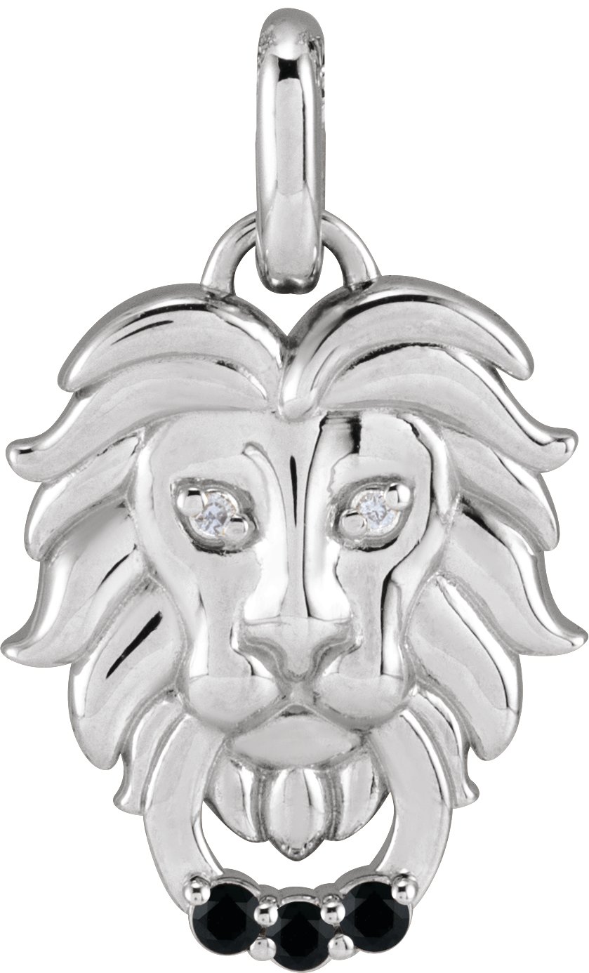 Accented Lion Necklace or Pendant