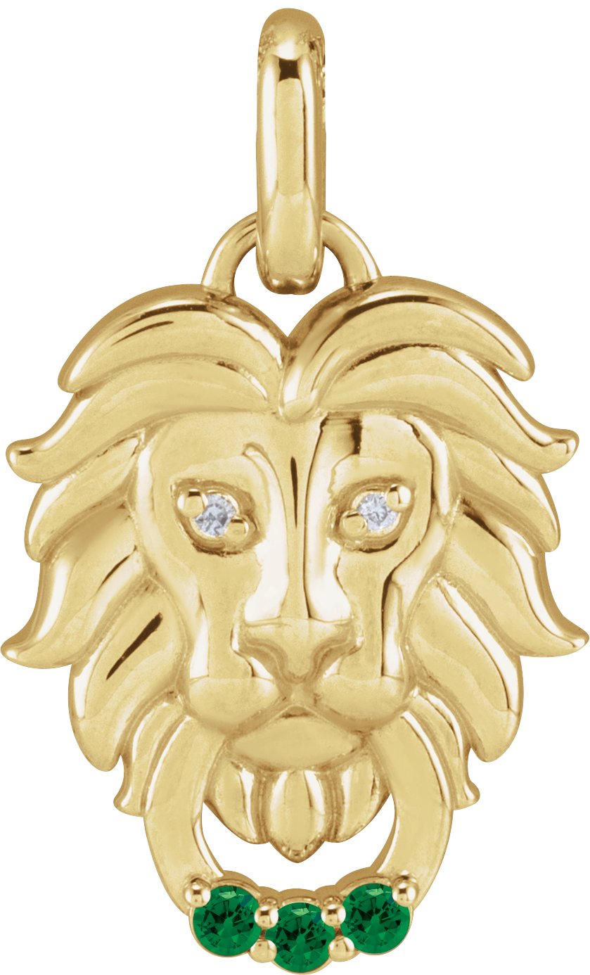 Accented Lion Necklace or Pendant