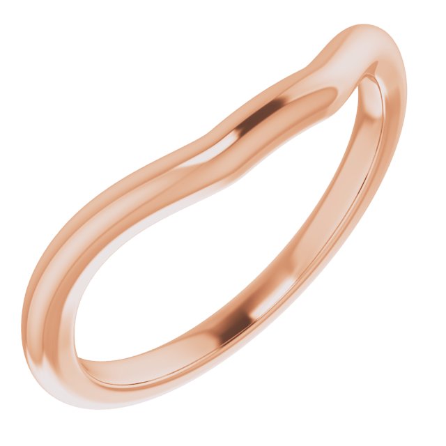 14K Rose Band for 8 mm Asscher Ring