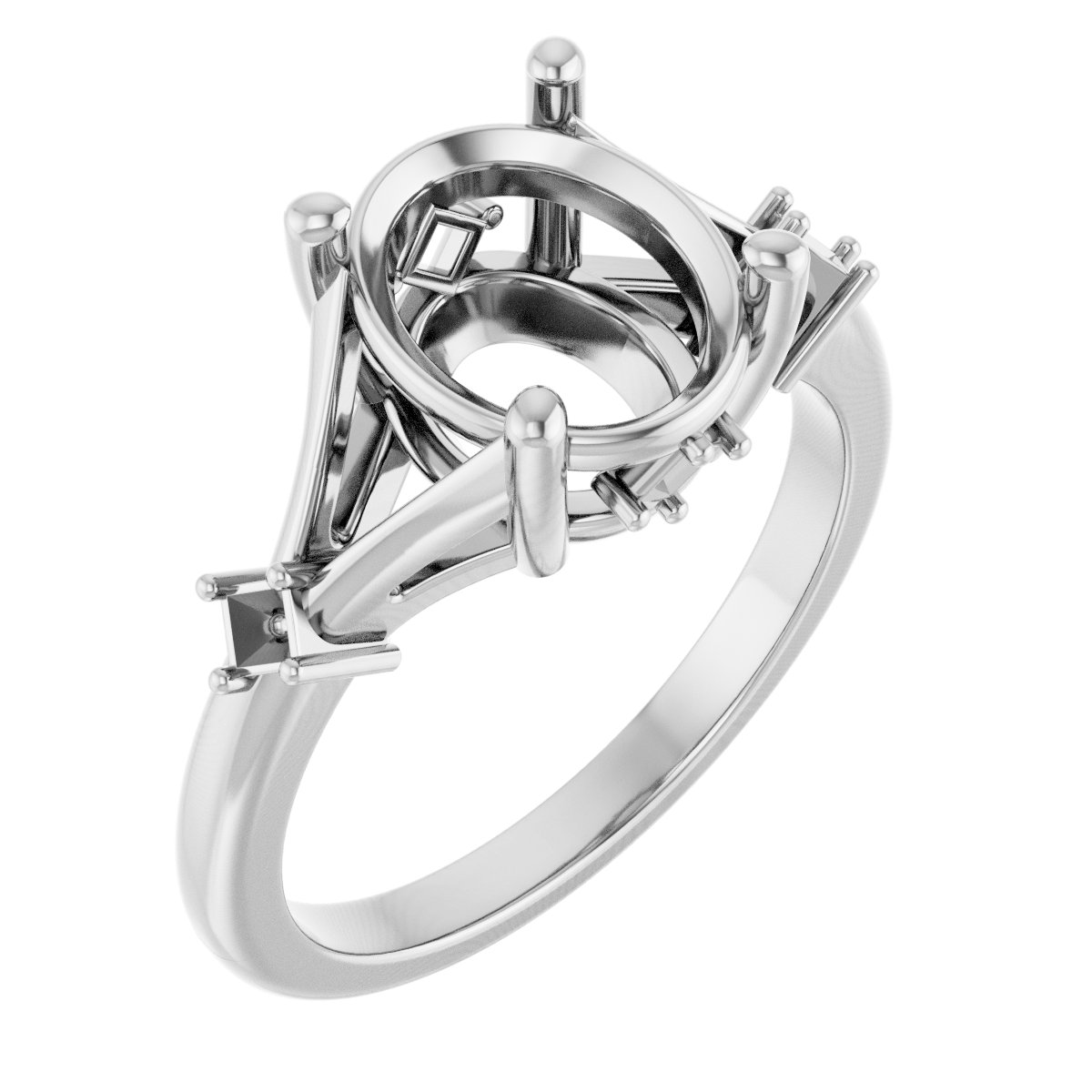 Accented Engagement Ring
