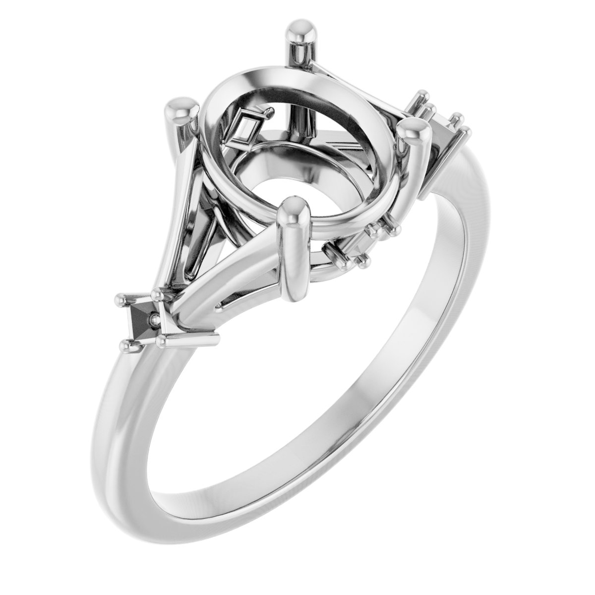 Accented Engagement Ring