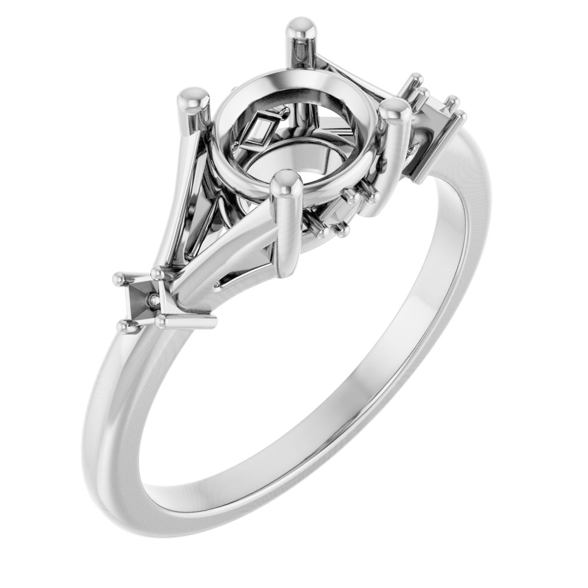 Accented Engagement Ring