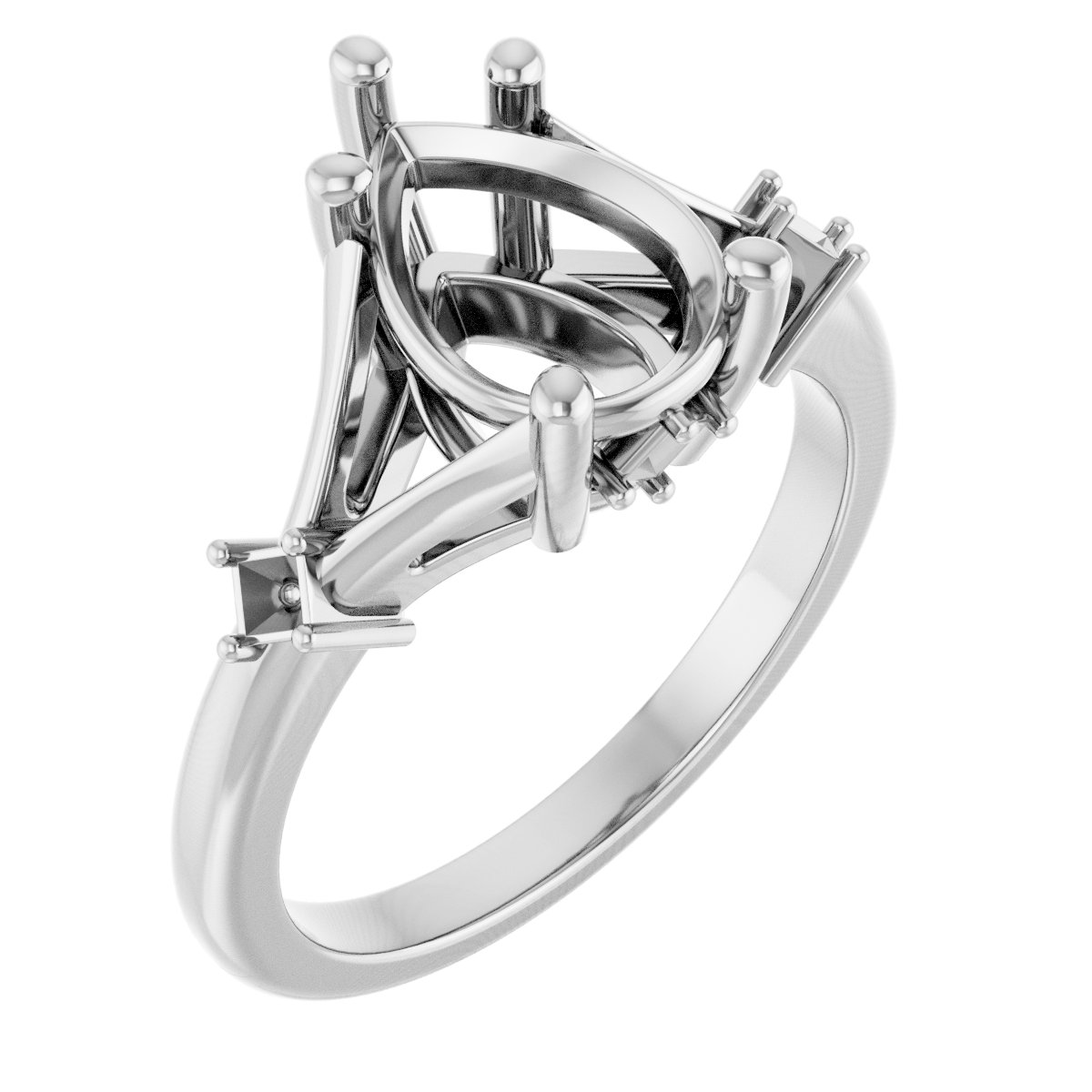 Accented Engagement Ring