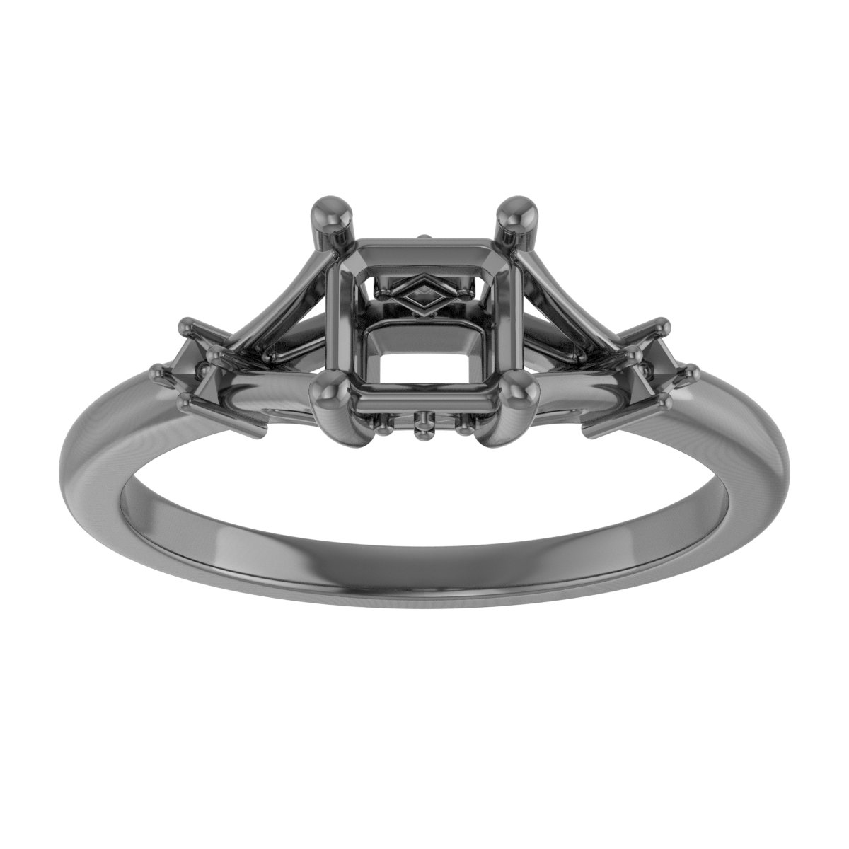 12x8 mm Pear Engagement Ring Mounting view 3