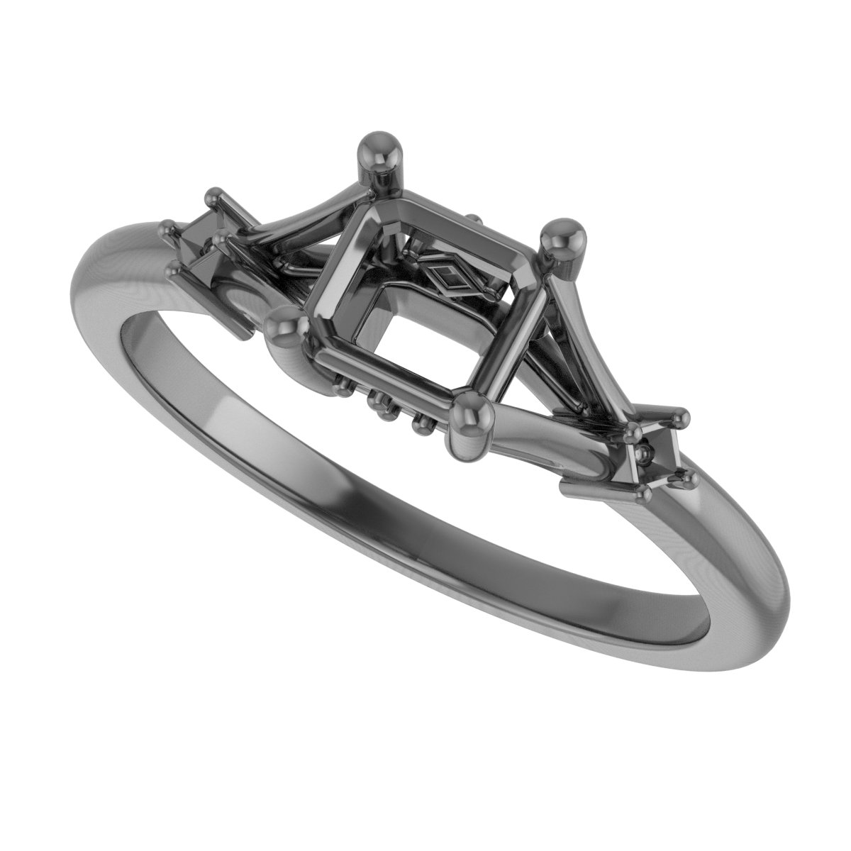 12x8 mm Pear Engagement Ring Mounting view 5