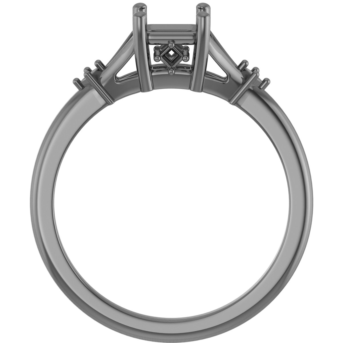 12x8 mm Pear Engagement Ring Mounting view 2