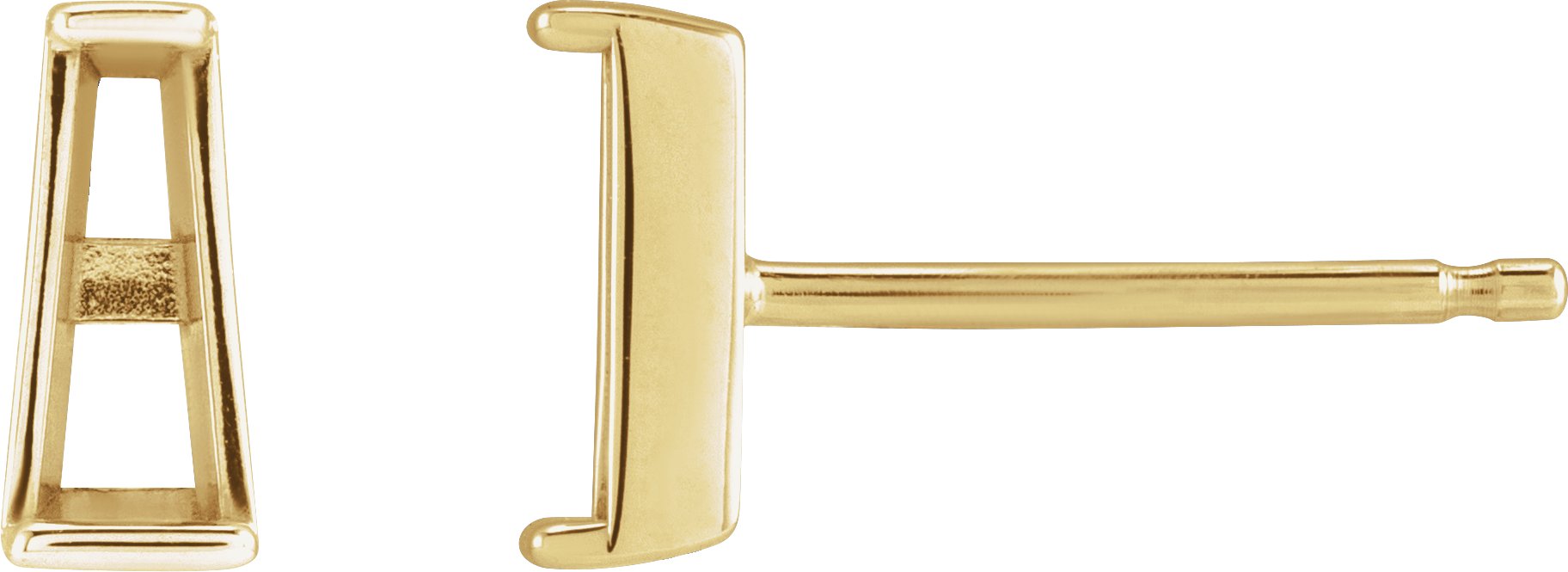 Tapered Baguette Stud Earrings