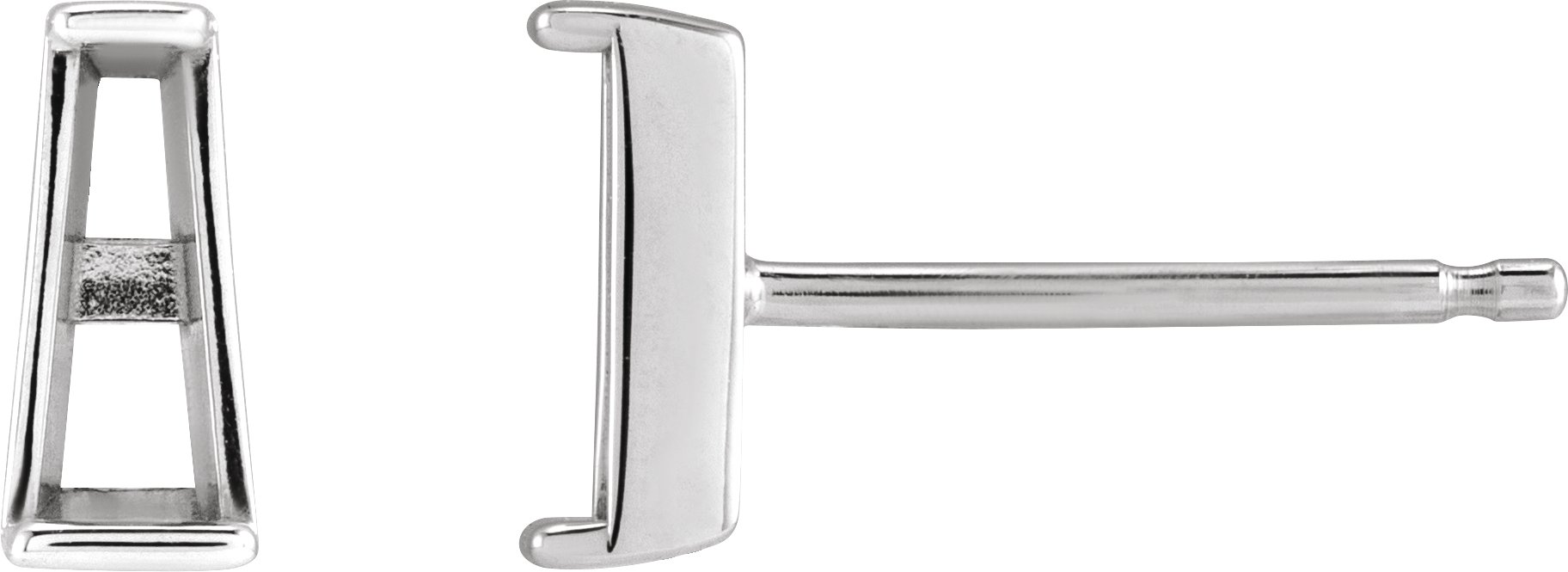 Tapered Baguette Stud Earrings
