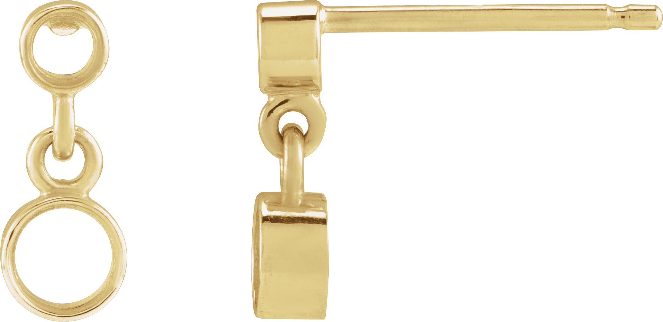 Two-Stone Bezel Set Earrings