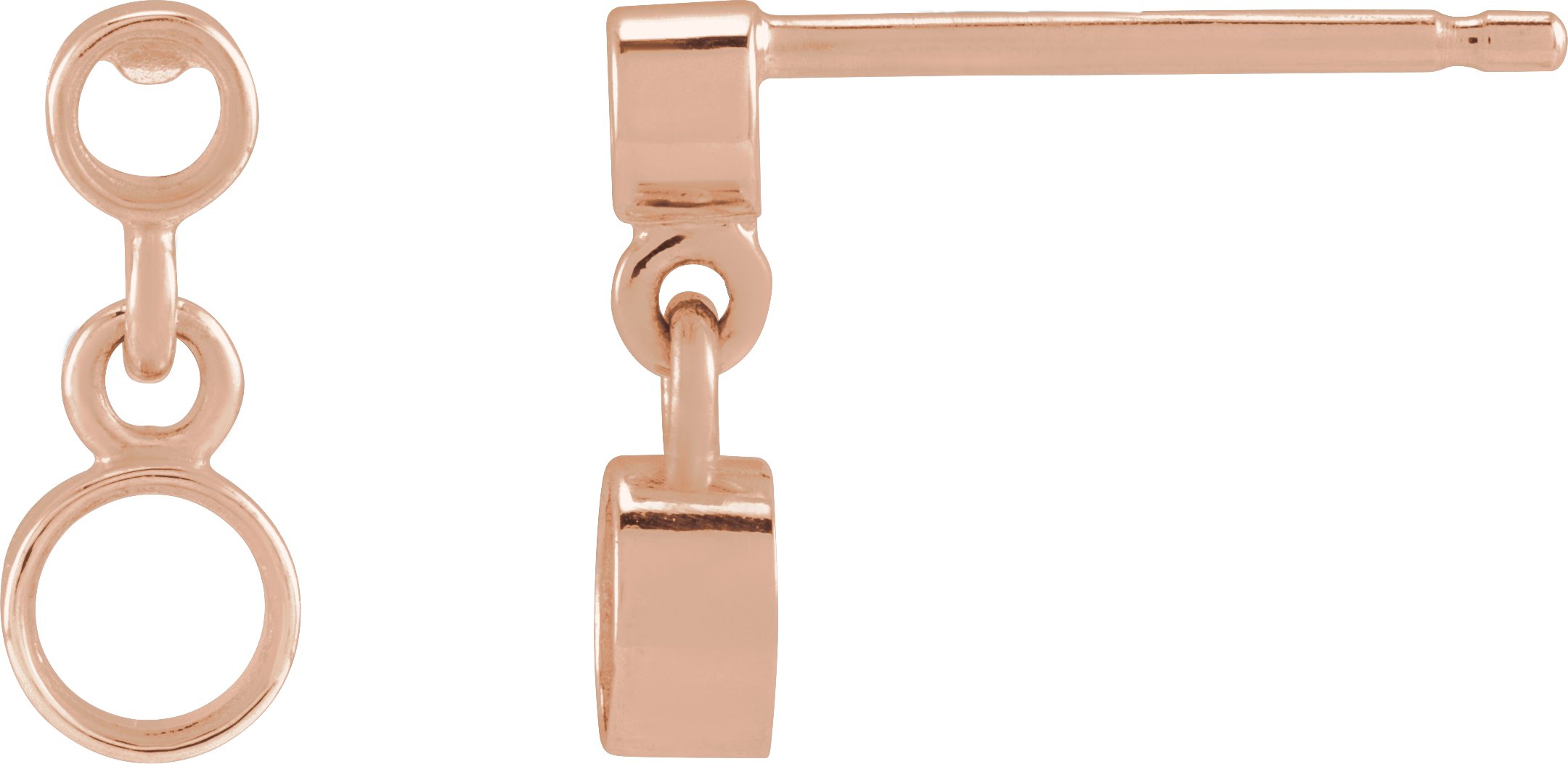Two-Stone Bezel Set Earrings