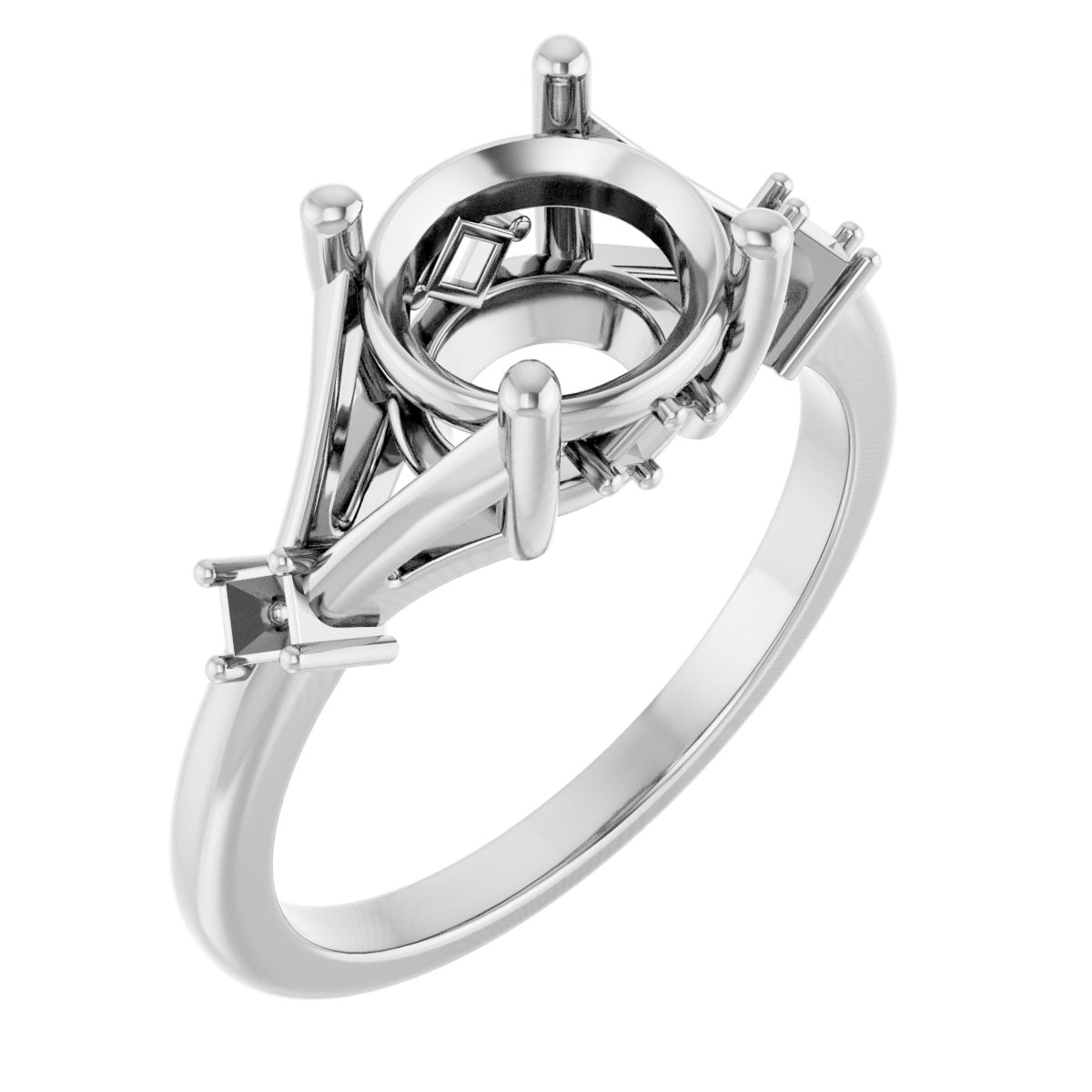 Accented Engagement Ring
