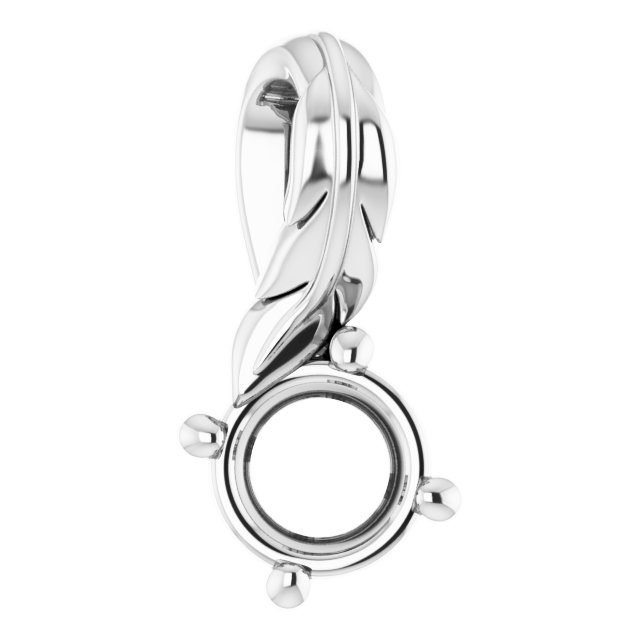 Solitaire Feather Pendant