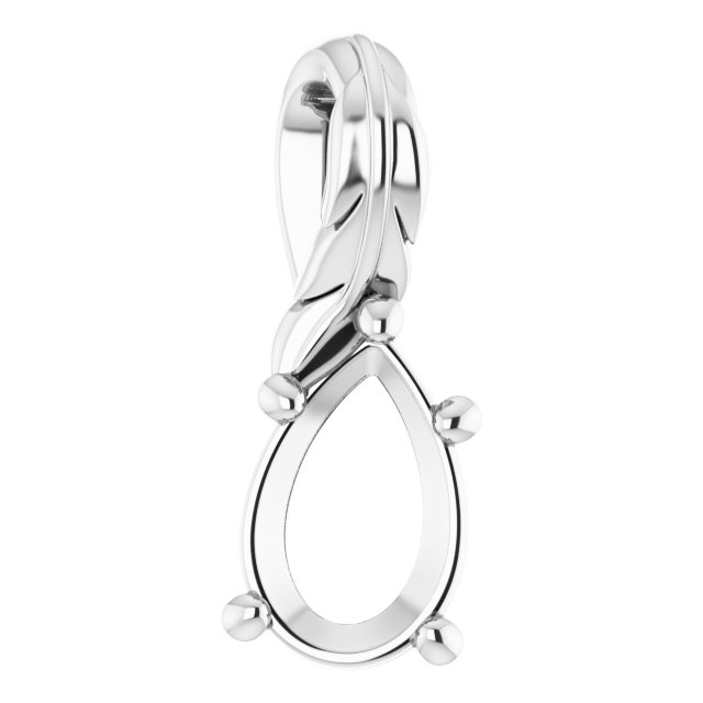 Solitaire Feather Pendant